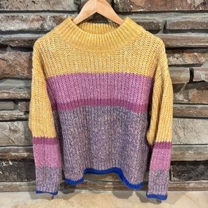 Sundance Eldora Ribbed Knit Color Block Sweater